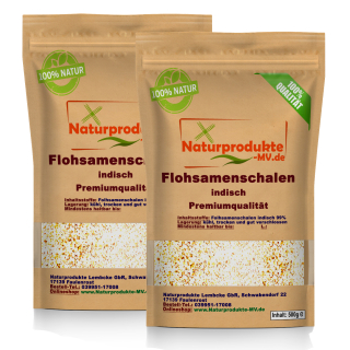 Flohsamenschalen indisch 99% (1kg) 2x500g Premiumqualität extra weiß Flohsamen Schalen