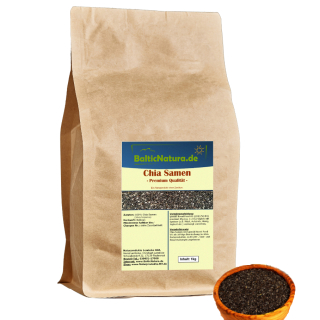 Chia Samen schwarz (1kg) Chiasamen - geprüfte Premium Qualität 