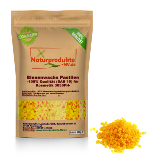 100% Bienenwachspastillen gelb für Kosmetik (500 g) Bienenwachs Pastillen 