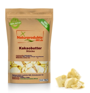 Kakaobutter Stücke(100g) Kakao Butter Pastillen StückenLebensmittelqualität Theobroma cacao