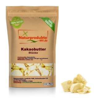 Kakaobutter Stücke (200g) Kakao Butter Stücken Nibs Lebensmittelqualität Theobroma cacao