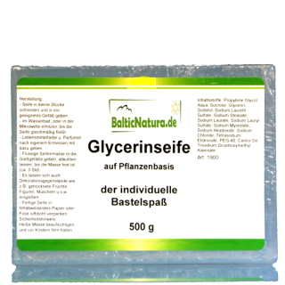 Glycerinseife transparent pflanzlich Rohseife Gießseife (500 g)