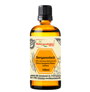 Bergamotteöl (100 ml) 100% naturreines ätherisches Öl Bergamotte Öl