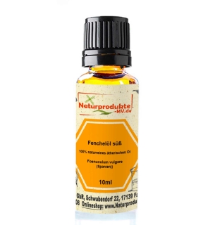 Fenchelöl süß (10 ml) 100% naturreines ätherisches Fenchel Öl