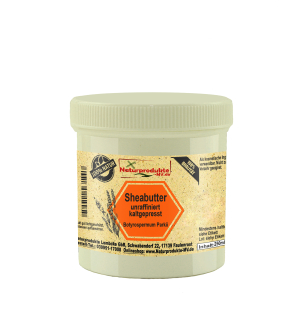 Sheabutter unraffiniert kaltgepresst (250g) roh naturbelassen  Shea Butter