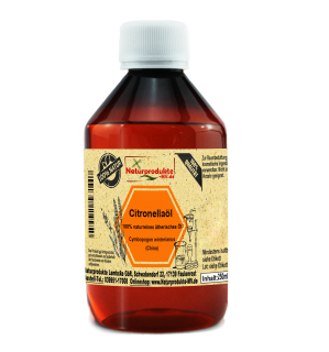 Citronellaöl (250 ml) 100% naturreines ätherisches Öl Citronella Öl