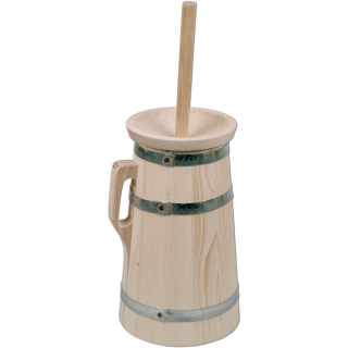 Butterfass, 2 Liter aus Holz 16 cm