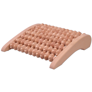 Fußmassage Gerät mit Rollen, asymmetrisch aus Holz 27,5 cm