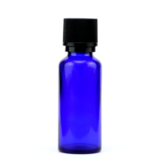10x Blauglasflasche (30 ml) Blauglas Flasche Tropfeinsatz Originalitätsring