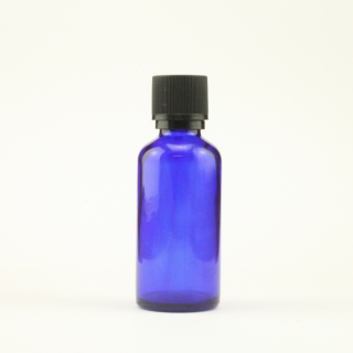 3x Blauglasflasche (50 ml) Blauglas Flasche Tropfeinsatz Originalitätsring