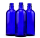 3x Blauglasflasche (100 ml) Blauglas Flasche ohne Verschluss