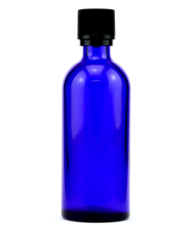 10x Blauglasflasche (100 ml) Blauglas Flasche Tropfeinsatz Originalitätsring