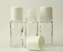 Roll-on Flasche, Klarglas 50 ml (3 Stück)