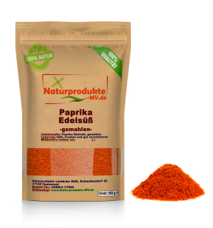 Paprika Edelsüß gemahlen (500g) Paprika Edelsüss gemahlen Paprikapulver 1A Spitzenqualität