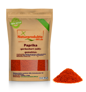 Paprika geräuchert süß (500g) Paprika rauchig Pulver