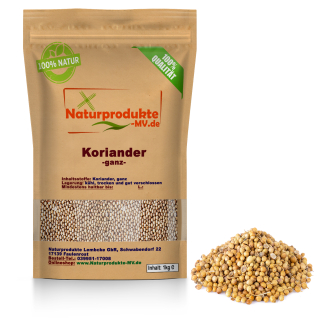 Koriander Saat ganz (1 kg) Coriander Samen 1A Spitzenqualität