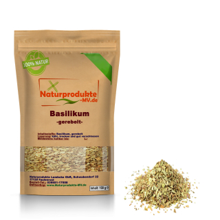 Basilikum gerebelt (100 g)  Basilikum Gewürz