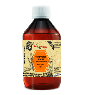Pfefferminzöl Premium, Mentha piperita (250 ml) 100% naturreines ätherisches Pfefferminz Öl