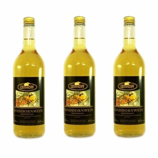 3 Flaschen Sanddornwein á 0,75l (9% vol.) halbtrocken Sanddorn Wein