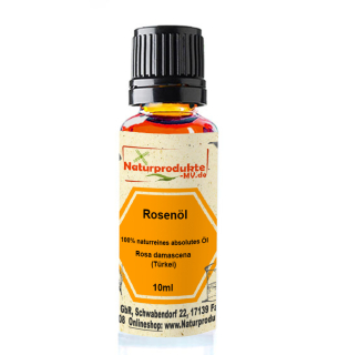 Rosenöl (10 ml) 100% naturreines ätherisches absolutes zertifiziertes Rosen Öl Rosa damascena Türkei