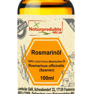 Rosmarinöl (100 ml) 100% natürliches ätherisches Rosmarin Öl Typ Cineol